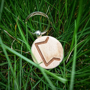 БРЕЛОК ДЕРЕВ'ЯНИЙ РУНА ПЕРТ РУЧНА РОБОТА (KEY RING WOODEN FLEECE PERTH HANDMADE)